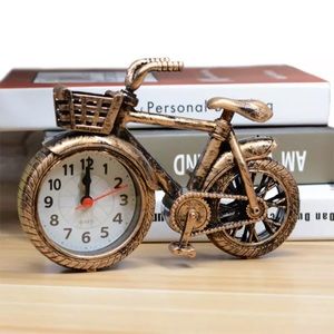 Creative Retro Bicycle Alarm Clock Office Bedside Table Living Room Home Clock G